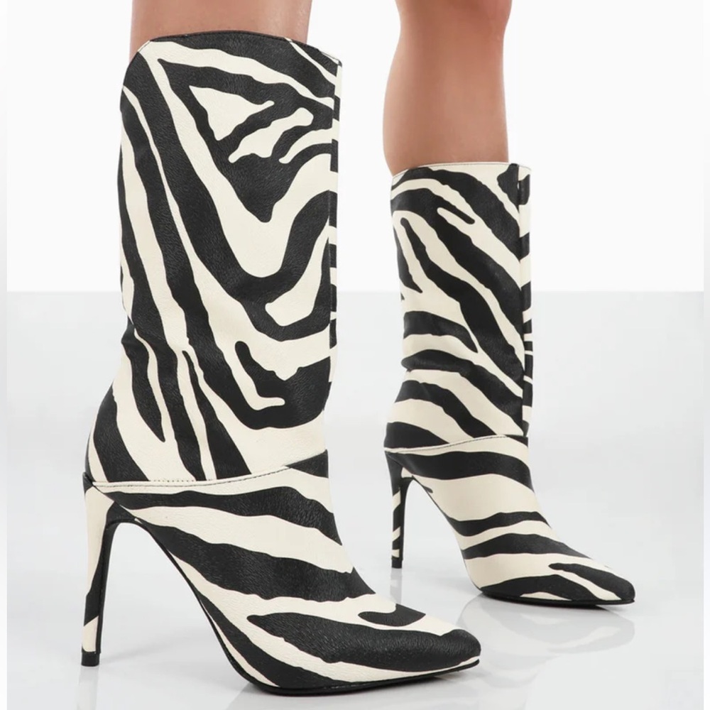 Public Desire Zebra Print Boots